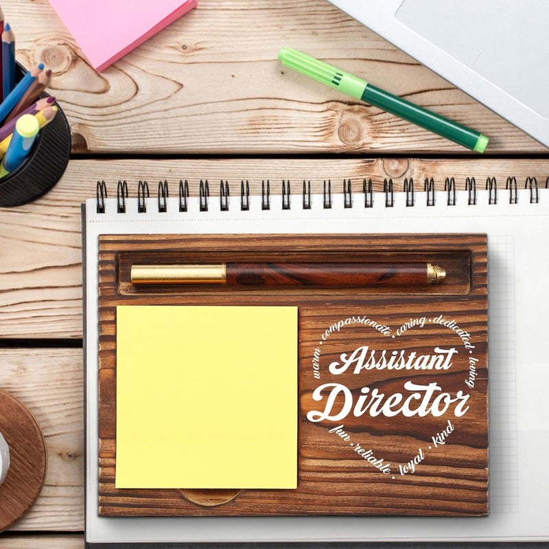 YODOCAMP Assistant Director Sticky Note Holder, Thank You Gift for Director Coworker Teacher Assistant, Assistant Director Appreciation Gift Desk Self-Stick Note Pad Holders TZP43 - Image 2